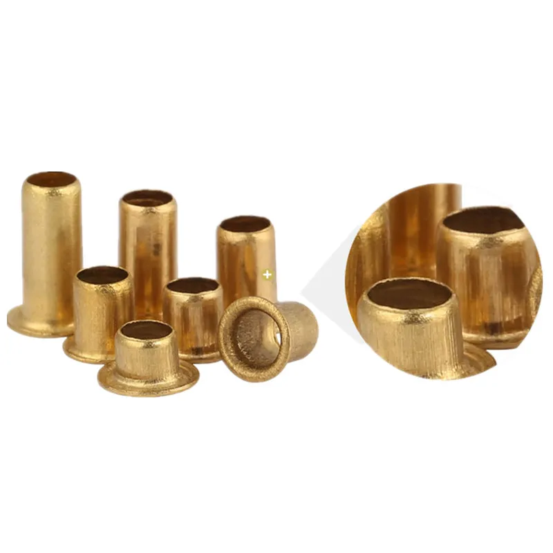 M5 Brass Eyelet Hollow Tubular Rivets Through Nuts Kit M0.9 M1.3 M1.5 M1.7 M2 M2.3 M2.5 M3 M4 M5 M6 Length 4/5/6/7/8/10/12mm