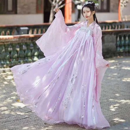 

Summer Chinese Hanfu Princess Dress Women Fairy Folk with Kimono Female Dance Oriental Costume Chinese Clothes