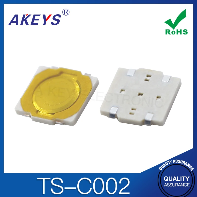 TS-C002 Membrane Tact Switch White Button Waterproof Patch 4 feet 4.8X4.8X0.55mm