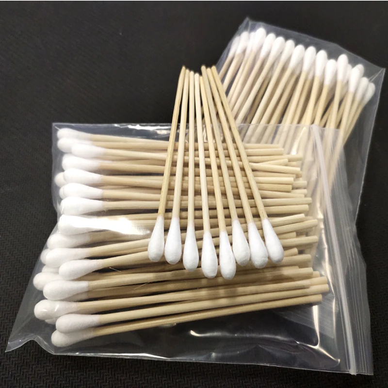 100pcs 10cm Kapok Swab Cosmetic Disposable Makeup Sanitary Cotton Swab Stick Ear Earrings Daily Cleaning High Quality Kapok Swab