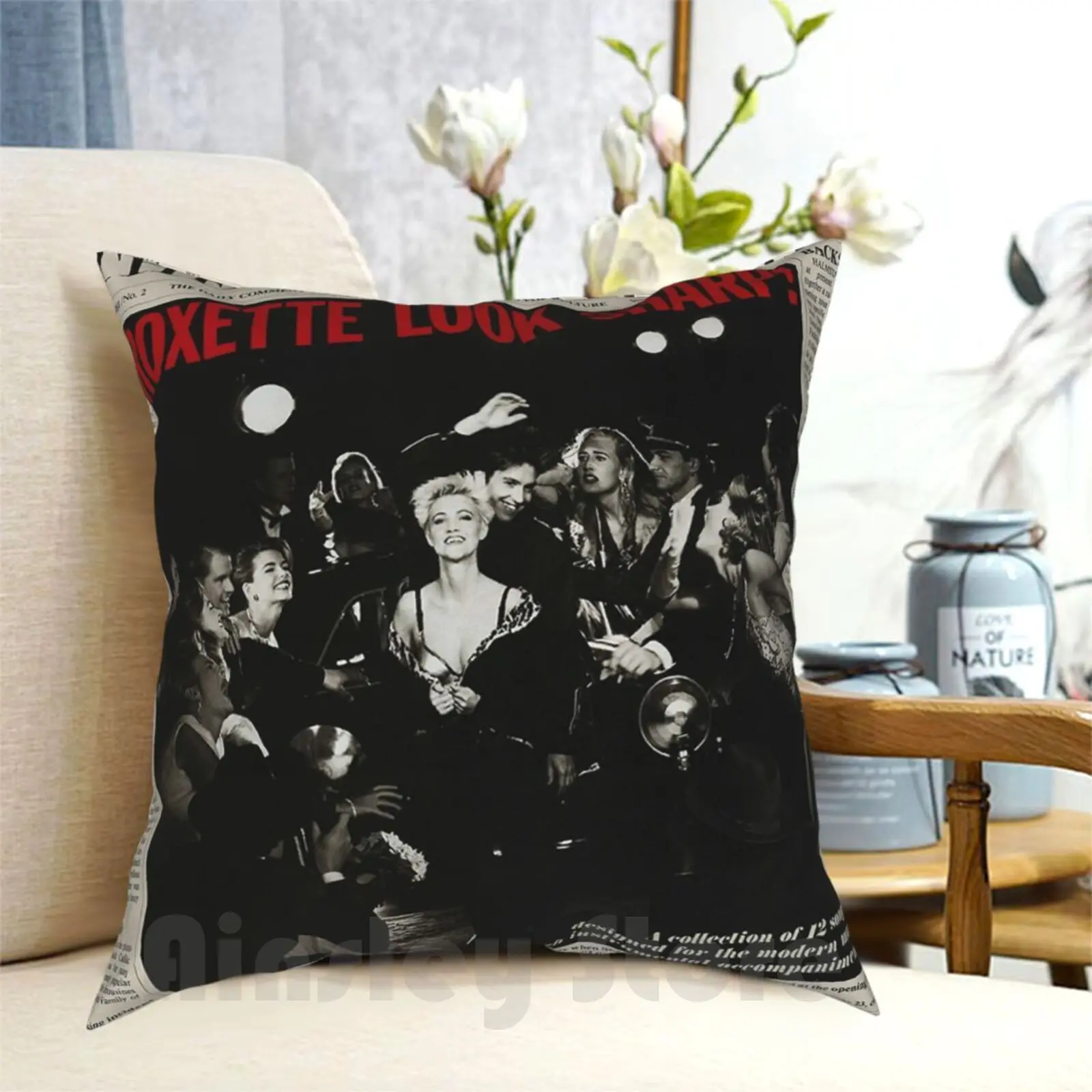 / Cover Pillow Case Printed Home Soft DIY Pillow cover Pop Music Blues Dance Music Pop Soft Music 80S Samvelvet Look It