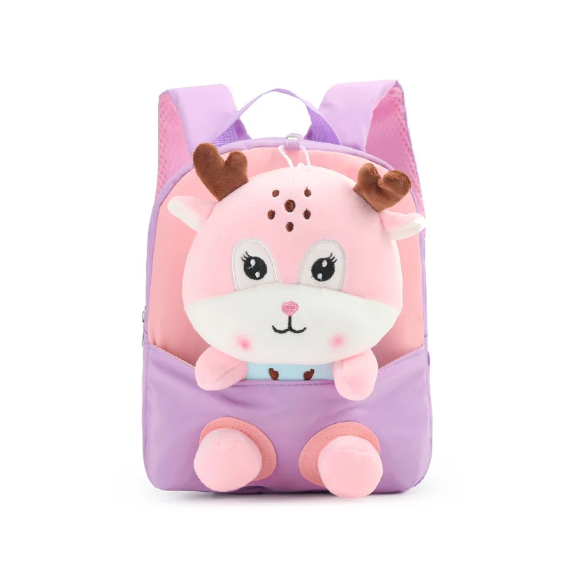 Mochila escolar con dibujos animados para niños, bolsa extraíble de nailon, impermeable, bonita