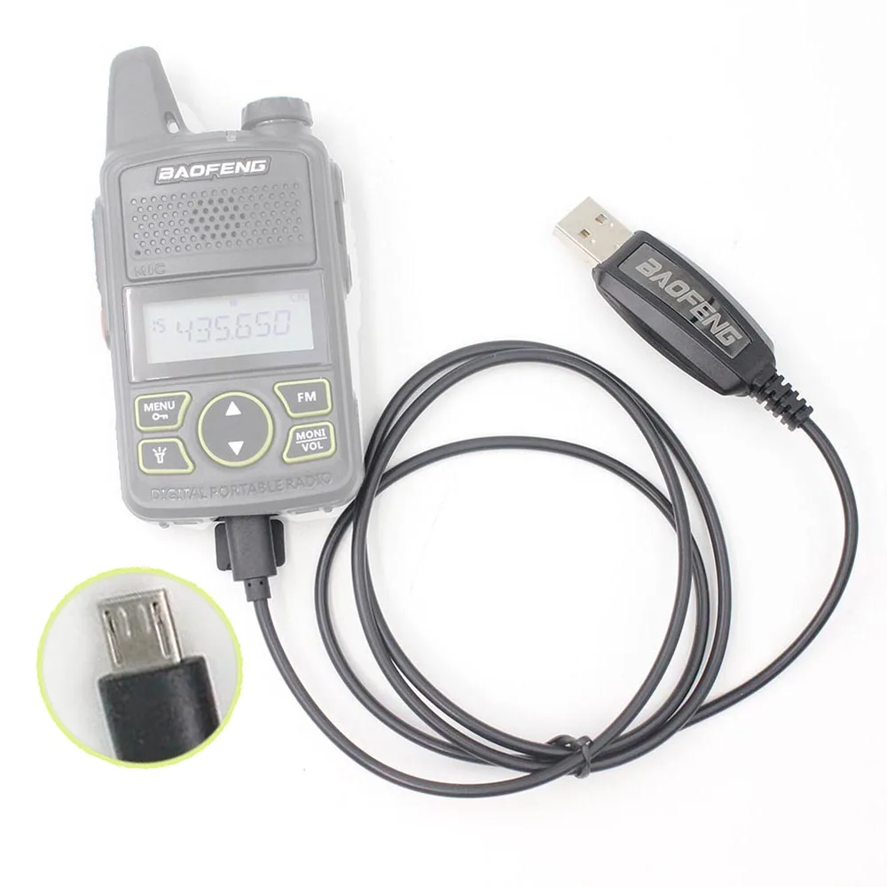 BAOFENG-Cable de programación USB T1, accesorio Original para BF-T1, UHF, 400-470mhz, Mini Walkie Talkie