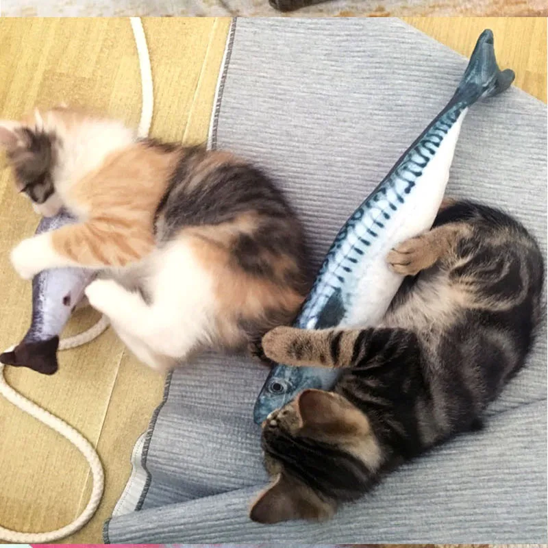 Simulation Fish Cat Toys Soft Plush Catnip Toy Interactive Cat Toys Gifts Funny 3D Fish Shape Doll Pet Supplies