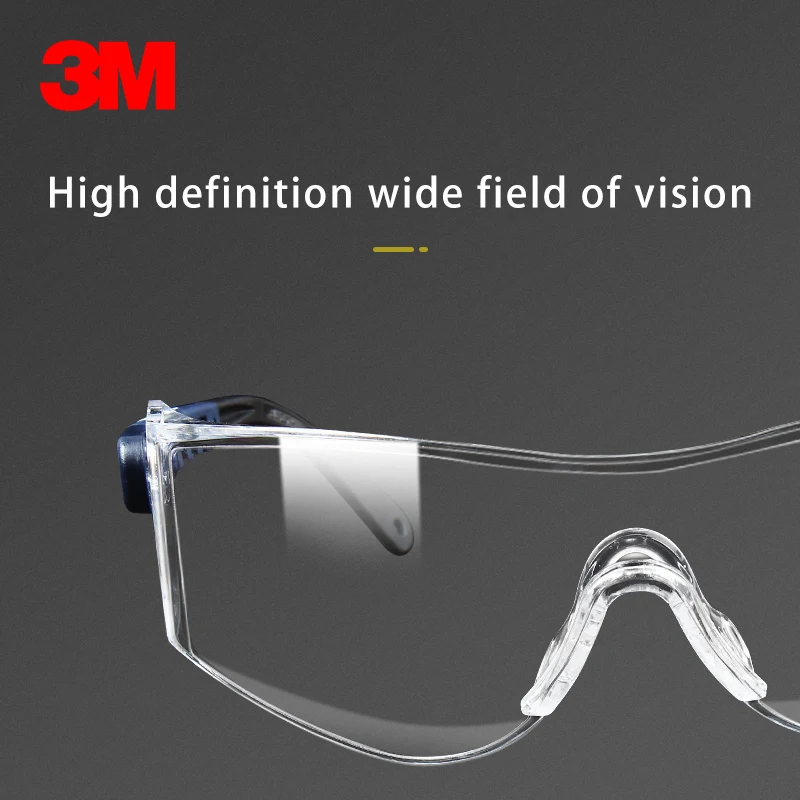 3M-gafas protectoras 10196, lentes de seguridad auténtica con espejo, ajuste hacia arriba y hacia abajo, airsoft, Anti-UV 99%