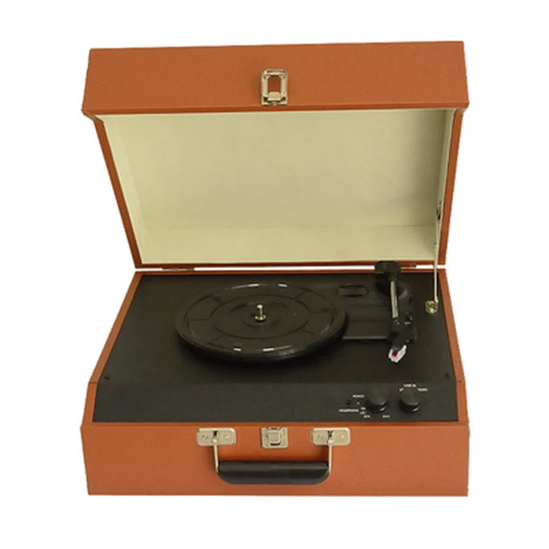 Retro gramophone portable gramophone vinyl record player wooden retro creative antique bluetooth audio turntable player