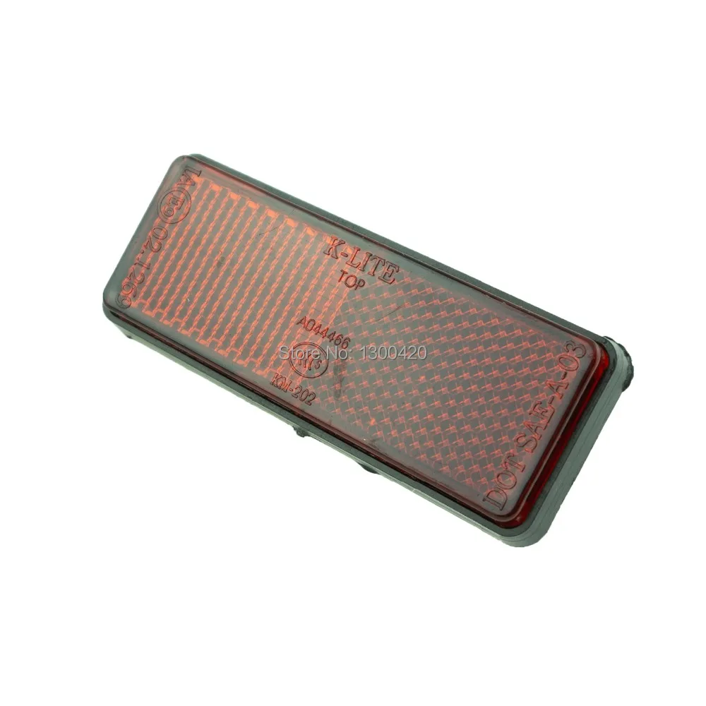 Réflecteur arrière pour moto RL D343, vélo, trottinette, autocollant réflecteur rectangle rouge, 2 pièces