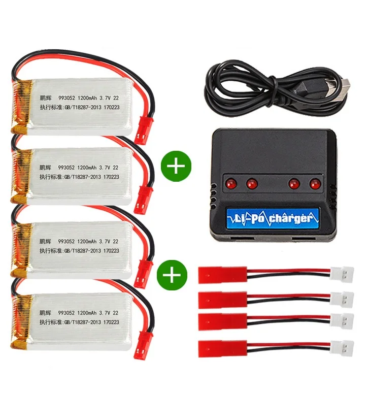 

T64 T04 T05 F28 F29 RC Helicopter 3.7v 1200mah Li-polymer battery*4pcs+ charger case