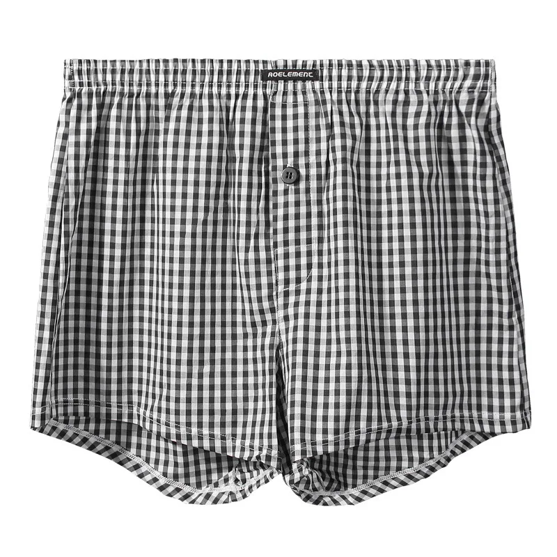 Cotton Men\'s Boxers Underwear Cueca Classic Plaid Panties Man Breathable Pouch Underpants Male Arrow Pants Homme Plus Size L-3XL