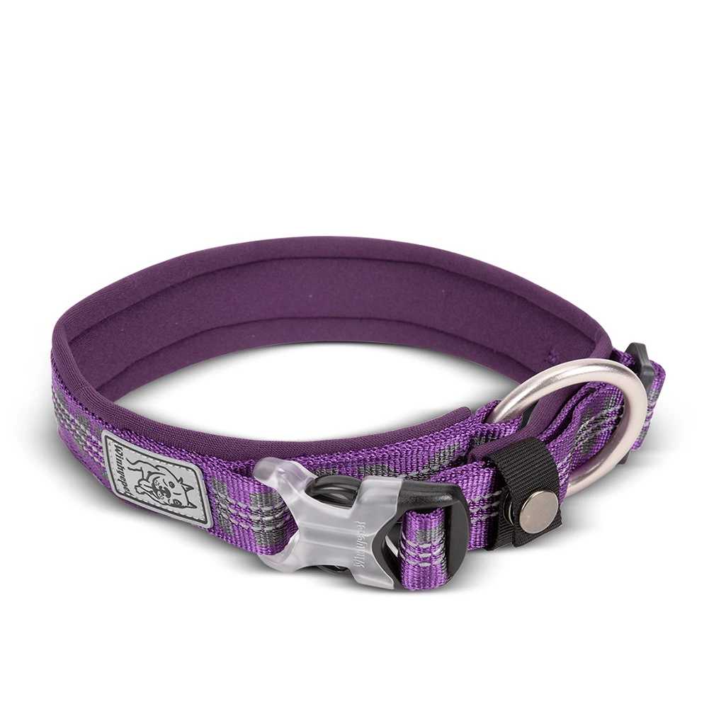 TRUELOVE Pet Collar Best Neoprene Padded 3M Reflective Dog Collar for Large Medium Small Bonus Dog Tracker Tag Feature YC1854