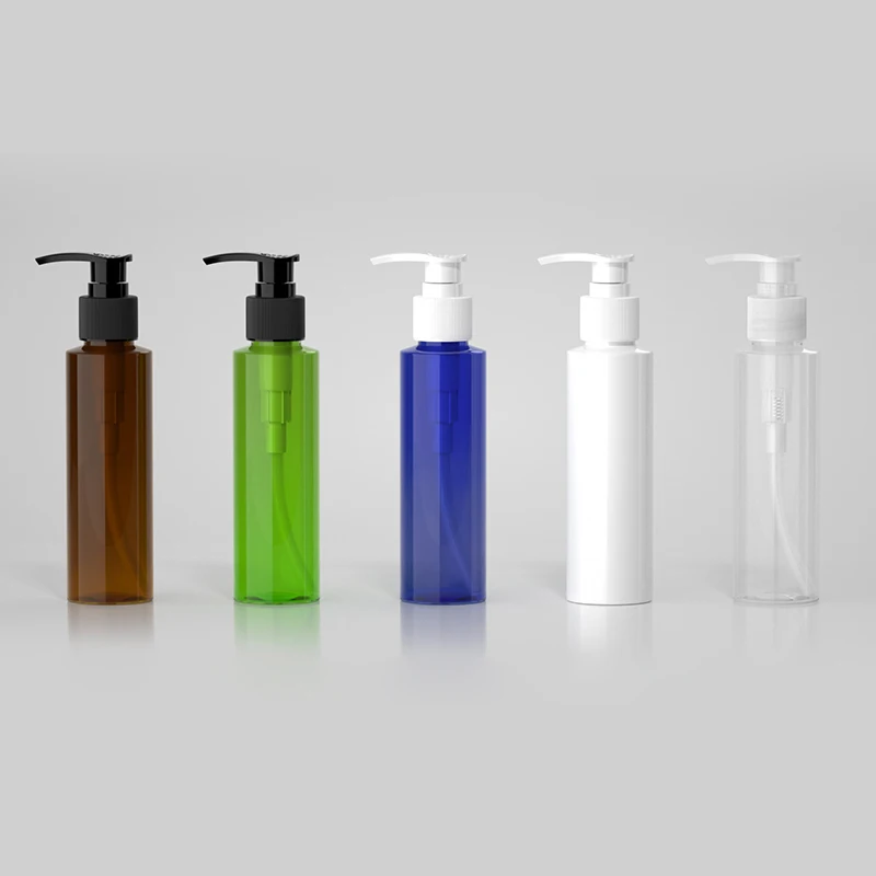 48PCS 100ML Spiral Lotion Pump Bottle,Plastic Cosmetic Container,Empty Shampoo Sub-bottling,Sample Essence Oil Bottles