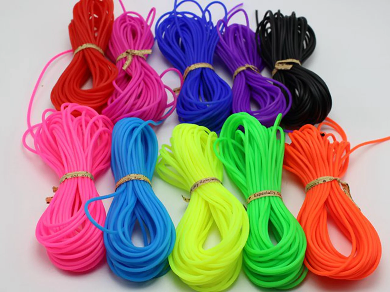 100 Meter 2mm Soft Hollow Rubber Tubing Jewelry Cord Cover Memory Wire 10 Color