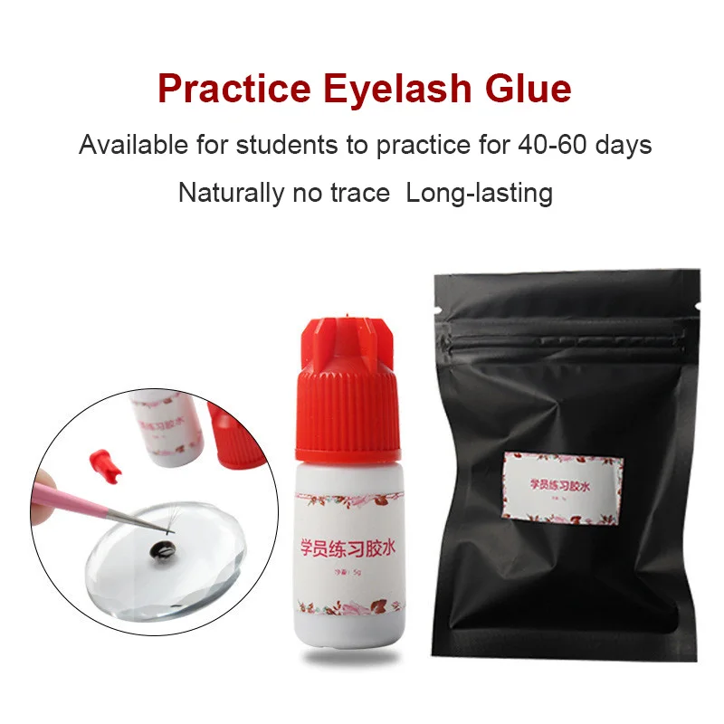 Eyelashes Extension Practice Kit Premade Fans Jade Stone Eye Pads Glue Ring Eyelash Brush Tweezers Grafting Glue Eyelash Tool