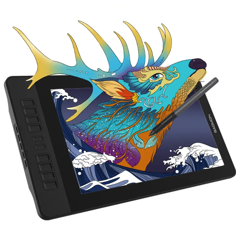 Imagem -01 - Gaomon Pen Display Pd1561 156 Polegadas Ips hd Gráficos Desenho Tablet Monitor 72 Ntsc Suporte Função de Inclinação com 10 Teclas de Atalho gaomon pen display pd1561 156 polegadas ips hd graficos desenho tablet monitor 72 ntsc suporte funcao de inclinacao com 10 teclas de atalho 01