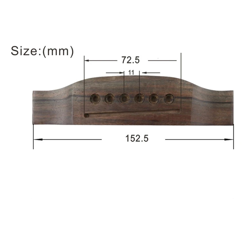 Mostek do gitary akustycznej Drewno różane 6 strun Akcesoria do instrumentów muzycznych Części