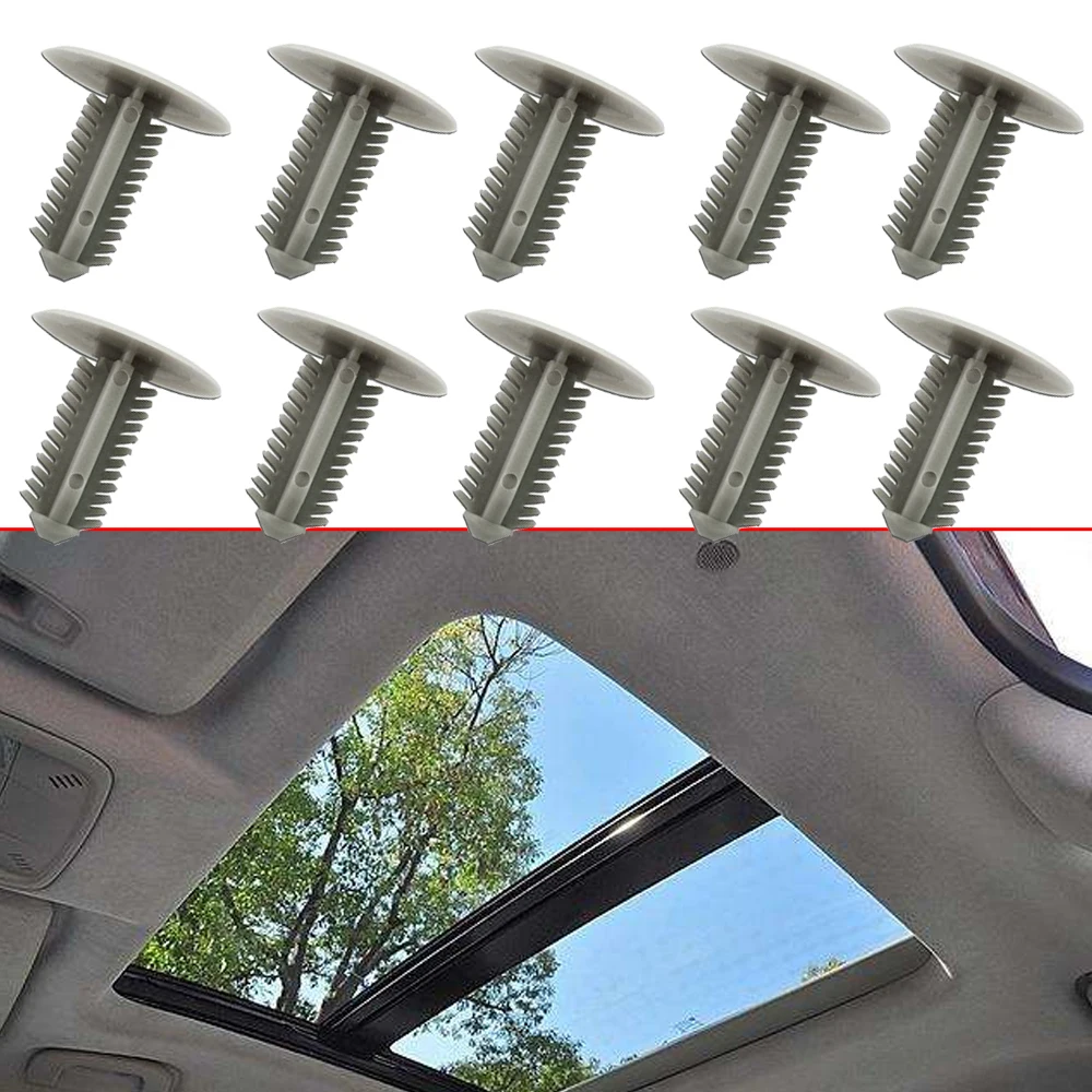 20Pcs Car Interior Roof Headliner Ceiling Clips Rivet Fixing Screw Cap Trim Panel Retainer POM Fastener For Toyota 63399~26050