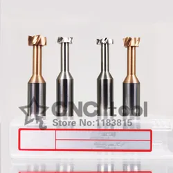 T Slot Keyseat Milling Cutter TiCN coated Solid Carbide End Mill 3 4 5 6 8 10 12 14 16 20mm CNC thickness（1/1.5/2/2.5/3mm）