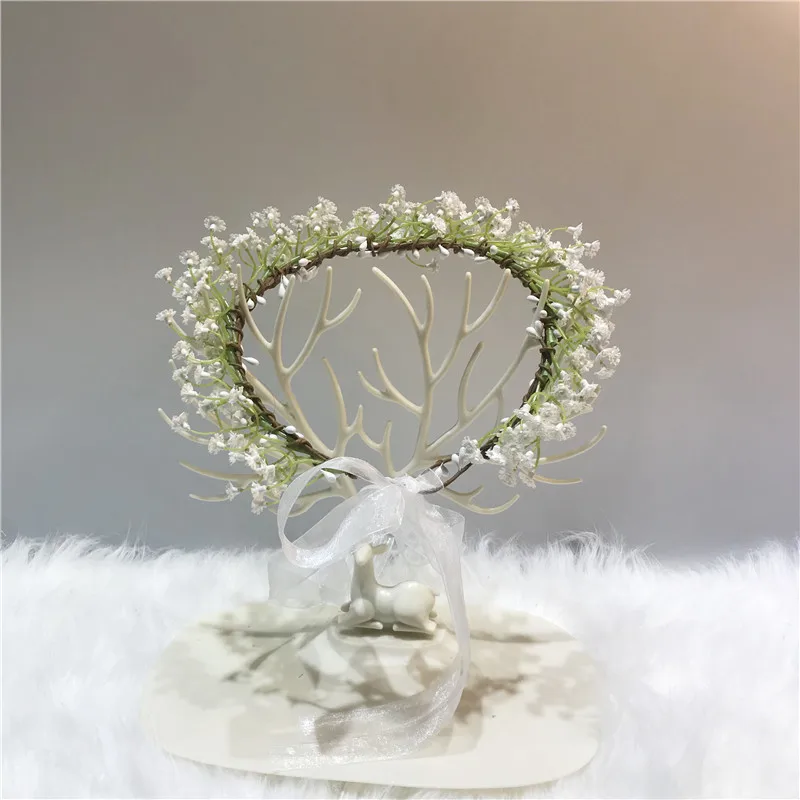 CC Flower Headbands Hairband Wedding Crown Engagement Hair Accessories for Women Bridal Children Seaside Headwear Jewelry KC82