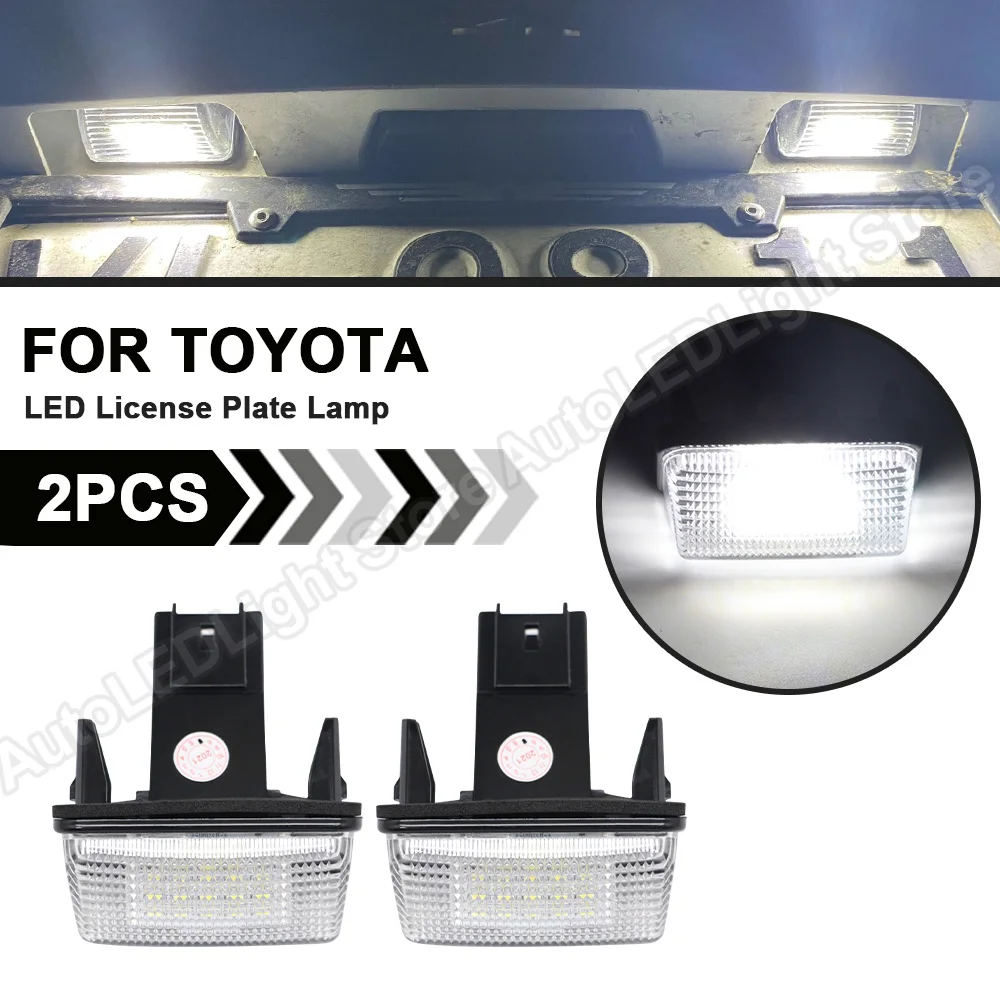 2Pcs License Plate Light Number Plate Lamp For Toyota Auris E15 Avensis T270 Corolla E150 Verso (ZGR20/AUR20) OEM:8127002131