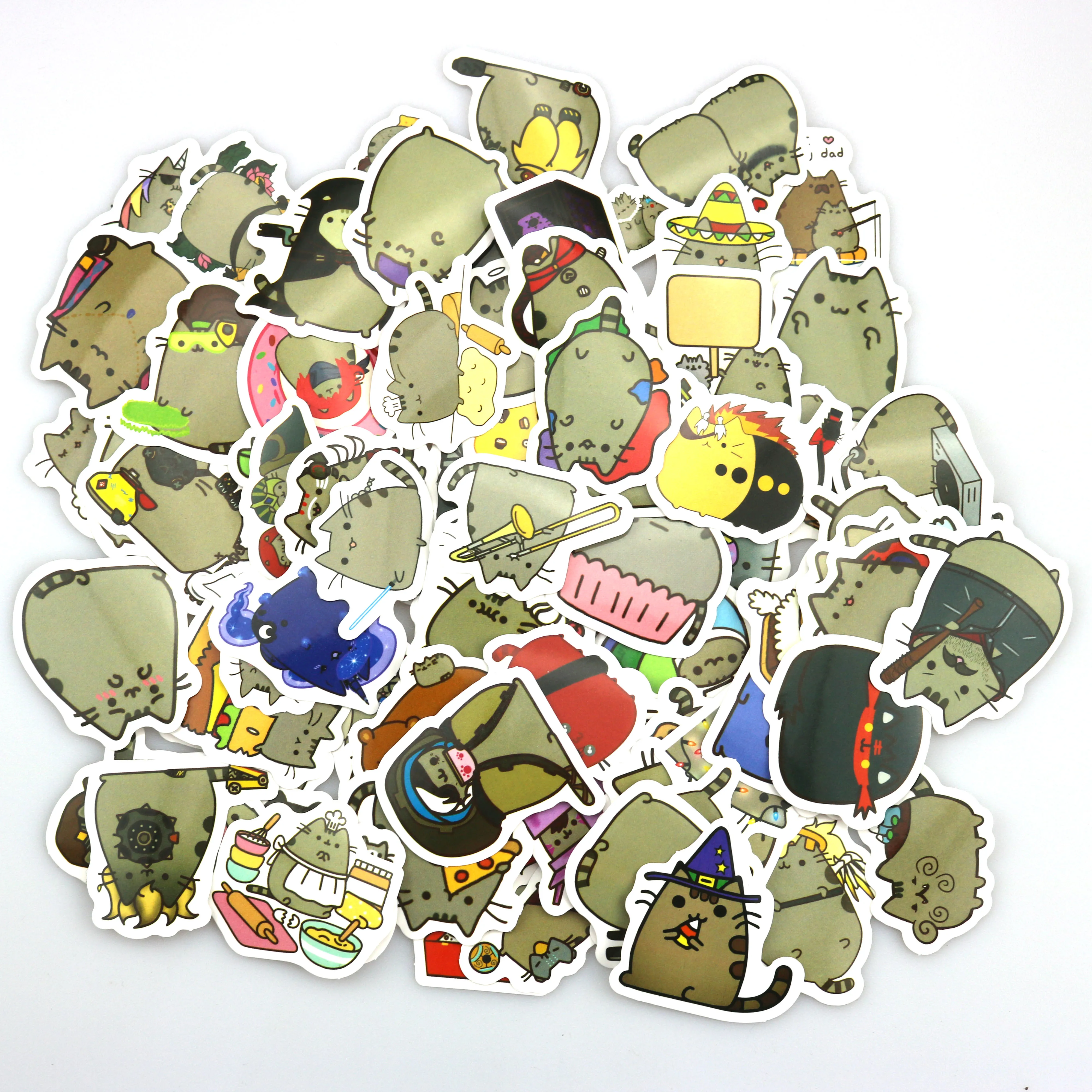 10/30/50/100PCS Cartoon Cat Stickers For Waterproof Decal Laptop Motorcycle Luggage Snowboard Fridge Phone Car Sticker