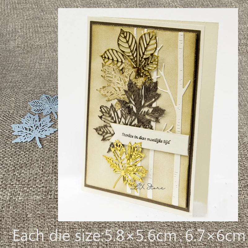 New Design Craft Metal Cutting Die die cuts 2pcs maple leaves decoration scrapbook Album Paper Card Craft Embossing die cuts