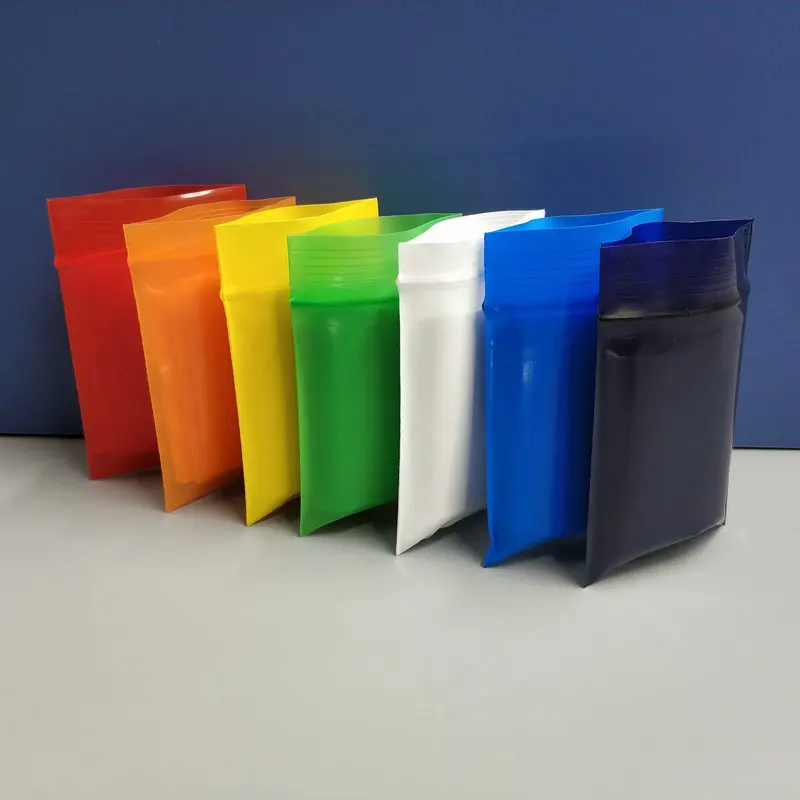 Red Yellow Blue Green Orange Black Mini Plastic Zip Lock Plastic Package Bags PE Small Jewelry Gift Storage Ziplock Pouches