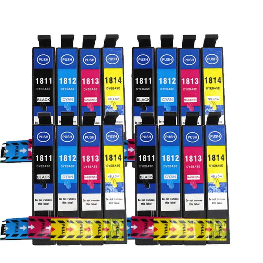 16PK For Epson T1811 Ink Cartridge for Epson XP-215 XP-312 XP-315 XP-412 XP-415 XP-225 XP 322 325 422 425 Printer Cartridges