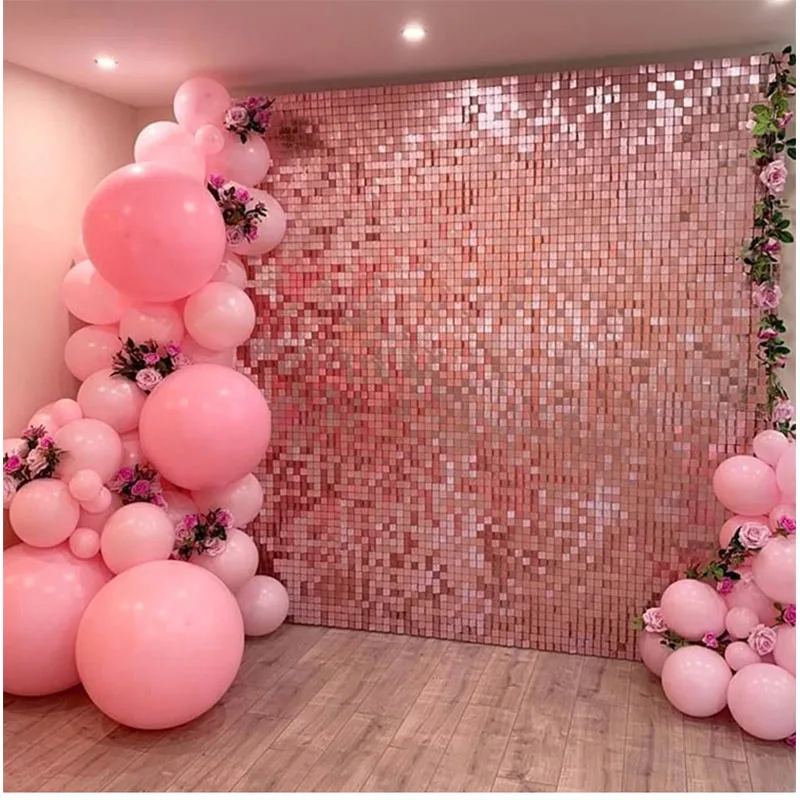 Birthday Party Decorations Glitter Curtain 2m Length Shimmer Wall Backdrop Wedding Baby Shower Backdrops Curtain Sequin Wall