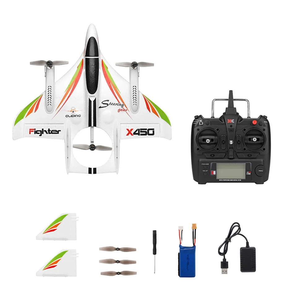 WLtoys XK X450 6CH Brushless RC Airplane 2.4G RTF