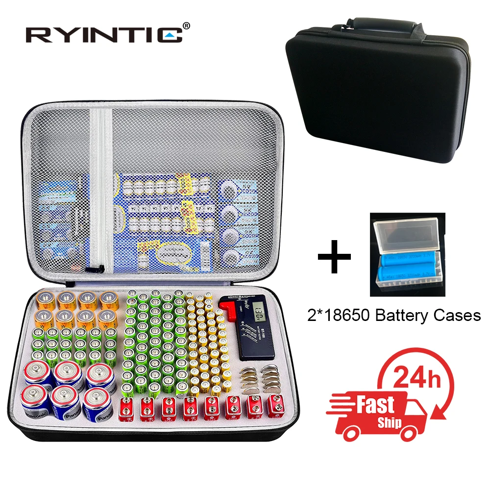 

Portable Battery Charger Storage Box Case Bag - Aa Aaa Battery No. 5 No. 7 9V No. 1 No. 2 Battery Storage Bag Shockproof Pack