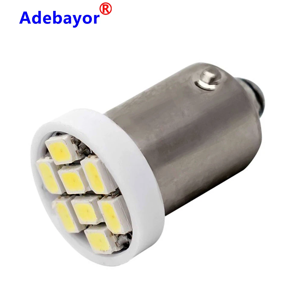 100 قطعة BA9S 8 smd T11 T10 T4W 1206 3020 8smd Led سيارة الداخلية الأبيض الجانب الذيل لمبات الإضاءة LED السيارات وقوف السيارات مصباح DC 12V #3