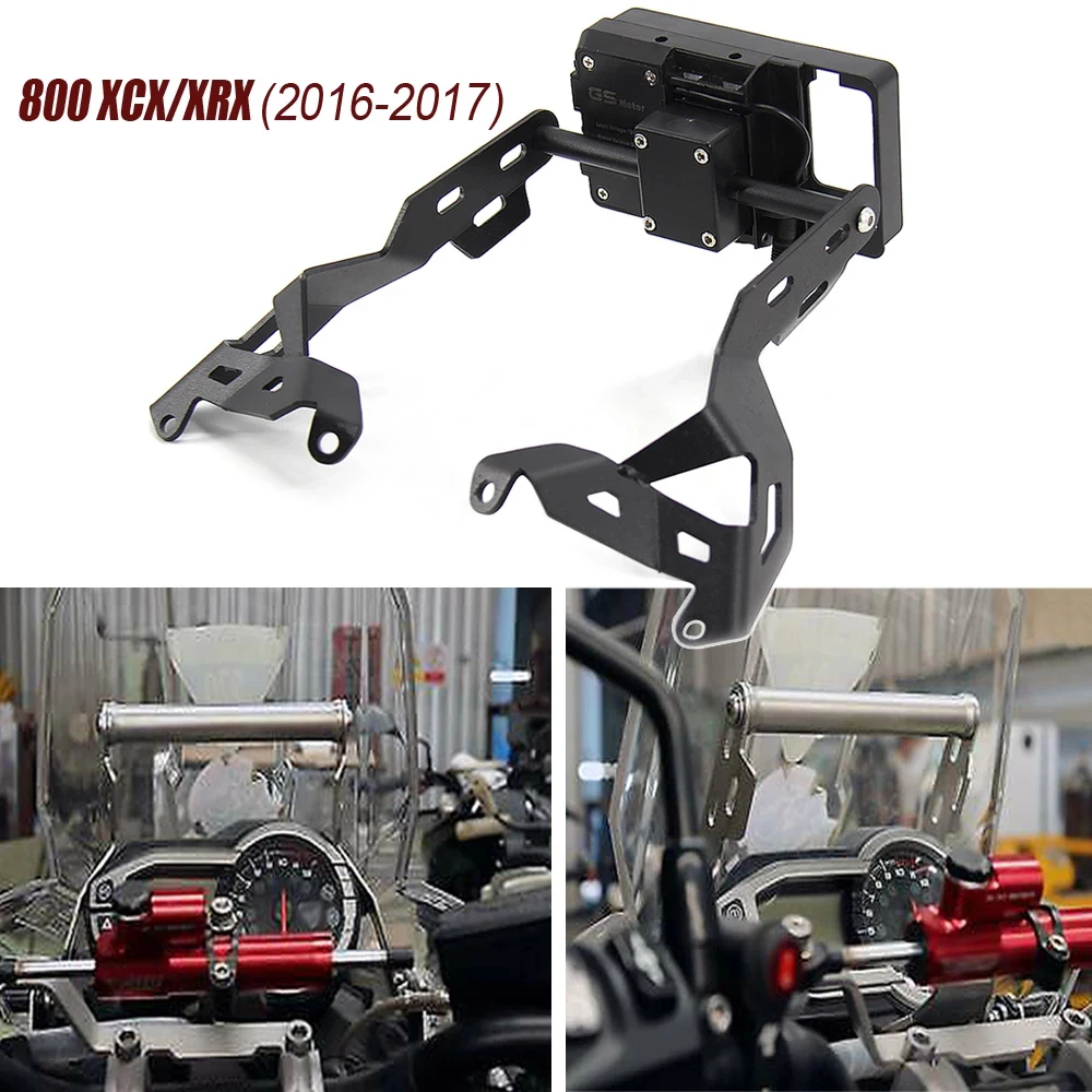 

Motorcycle Front Phone Stand Holder GPS Mount Navigaton Plate Bracket 2016-2017 For Tiger 800 XRX Tiger 800 XRX 2015