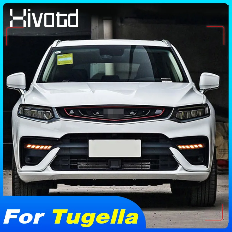 

For Geely Tugella,Xingyue,FY11 DRL Led Daytime Running Light Turn Signal Fog Lights Strips Exterior Modification Parts 2021-2019