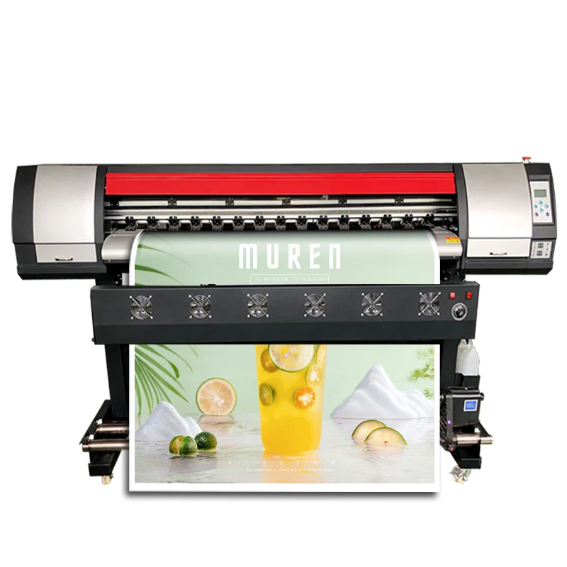 Printing Machine On Roll Paper For Window Graphic 6 Feet Dx7 Eco Solvent Printer Adhesive Printer Outdoor Advertising Printer