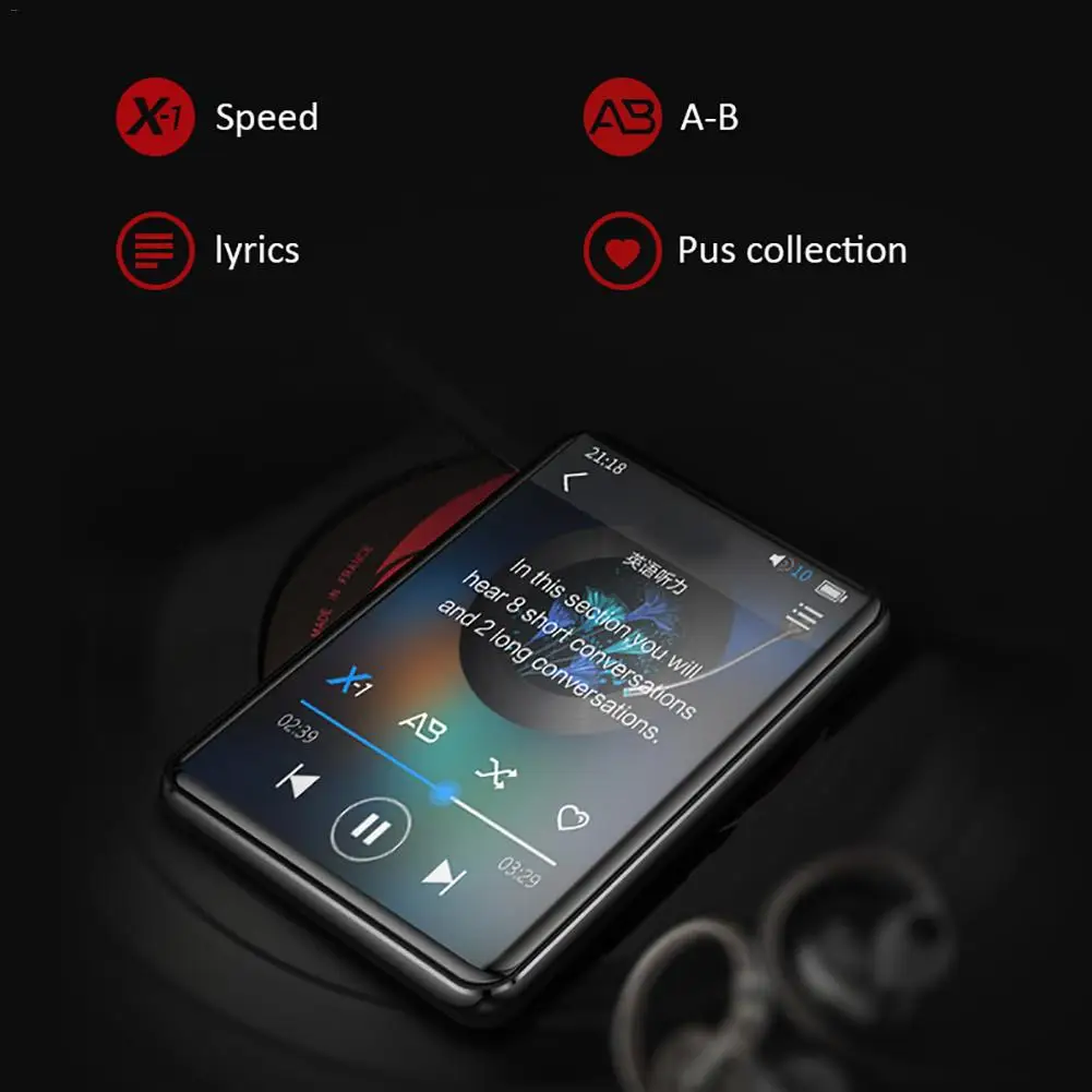 Bluetooth 5.0 MP4/MP3 Music Video Player, 2.5