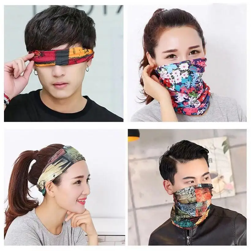 

Outdoor Multifunctional Bandana Scarf Windproof UV Protection Bandana Headband Magic Face Scarf Seamless Tubular Tube Ring Scarf