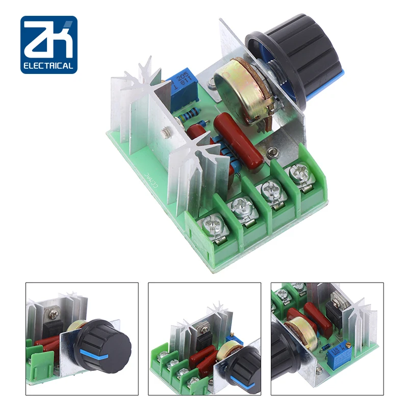AC 220V 2000W SCR Voltage Regulator Dimming Dimmers Motor Speed Controller Thermostat Electronic Voltage Regulator Module