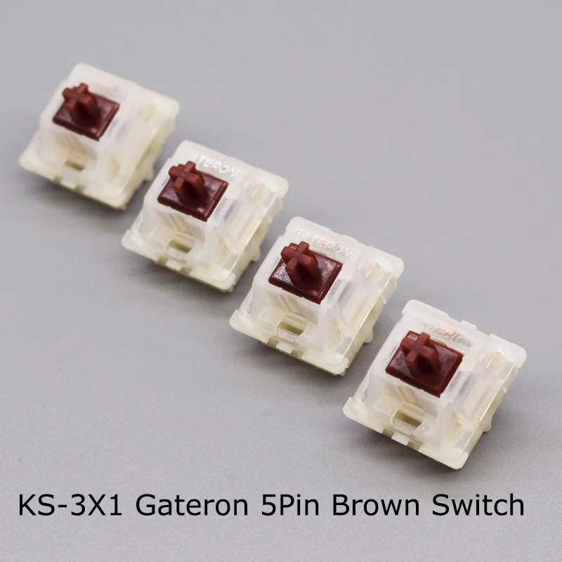 

Механический 5-контактный переключатель клавиатуры Gateron Brown Pro 55gf KS-3X