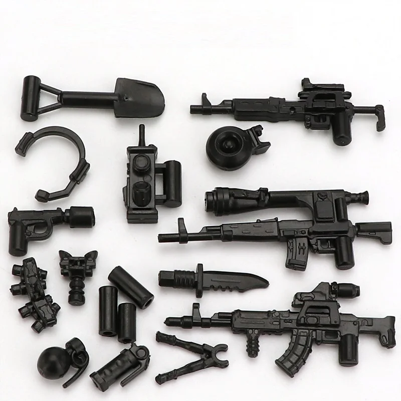 Military WW2 Weapon Pack Soldiers MOC SWAT Army Guns Police Parts Mini Action Figures legocompatible Building Blocks Bricks Toys