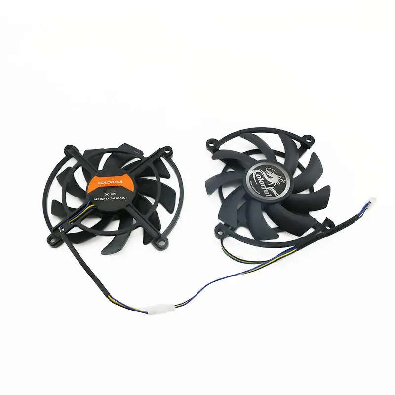 2pcs iGame GTX 1060 1070 Cooler Fan 4pin Replace For Colorful iGame S GeForce GTX1060 GTX1070 iGame U Video card Fans