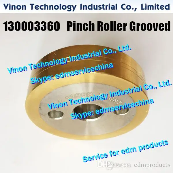 130003360 edm Right Pinch Roller Grooved (2-Groove) C408 Ø50xØ12x14t for ROBOFIL 290,300,310,500,510,690 130.003.360 Upper Rolle