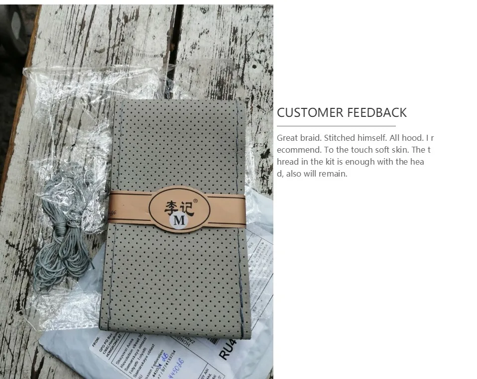 Lenkrad Abdeckung Von Leder Flechten Abdeckung Universal Lenkrad Abdeckung aus Echtem Leder Braid Für Lenkrad – Detail 8