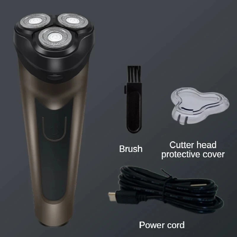 มีดโกน Usb เครื่องโกนหนวดไฟฟ้าแบบชาร์จไฟได้ Beard Razor Fully Washable Wet-Dry Dual Use Water Proof Fast Charging Portable