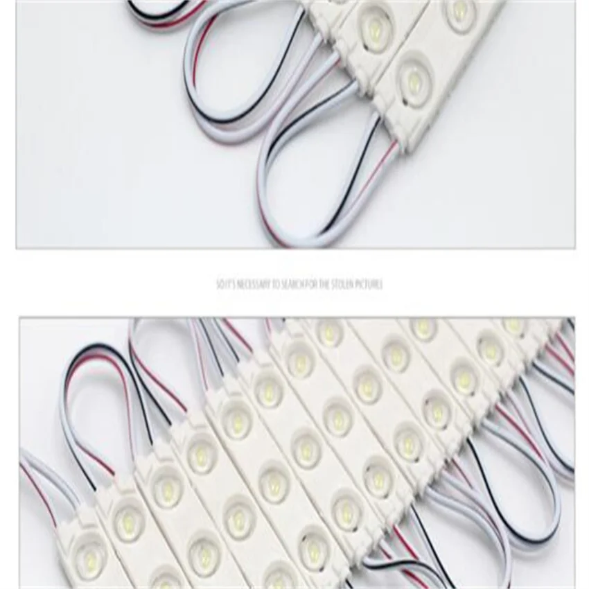 100-400PCS/LOT  Injection 3 LED Module 1.5 W Waterproof Decorative Back Light for Letter Sign Advertising Signs with 3M Tape