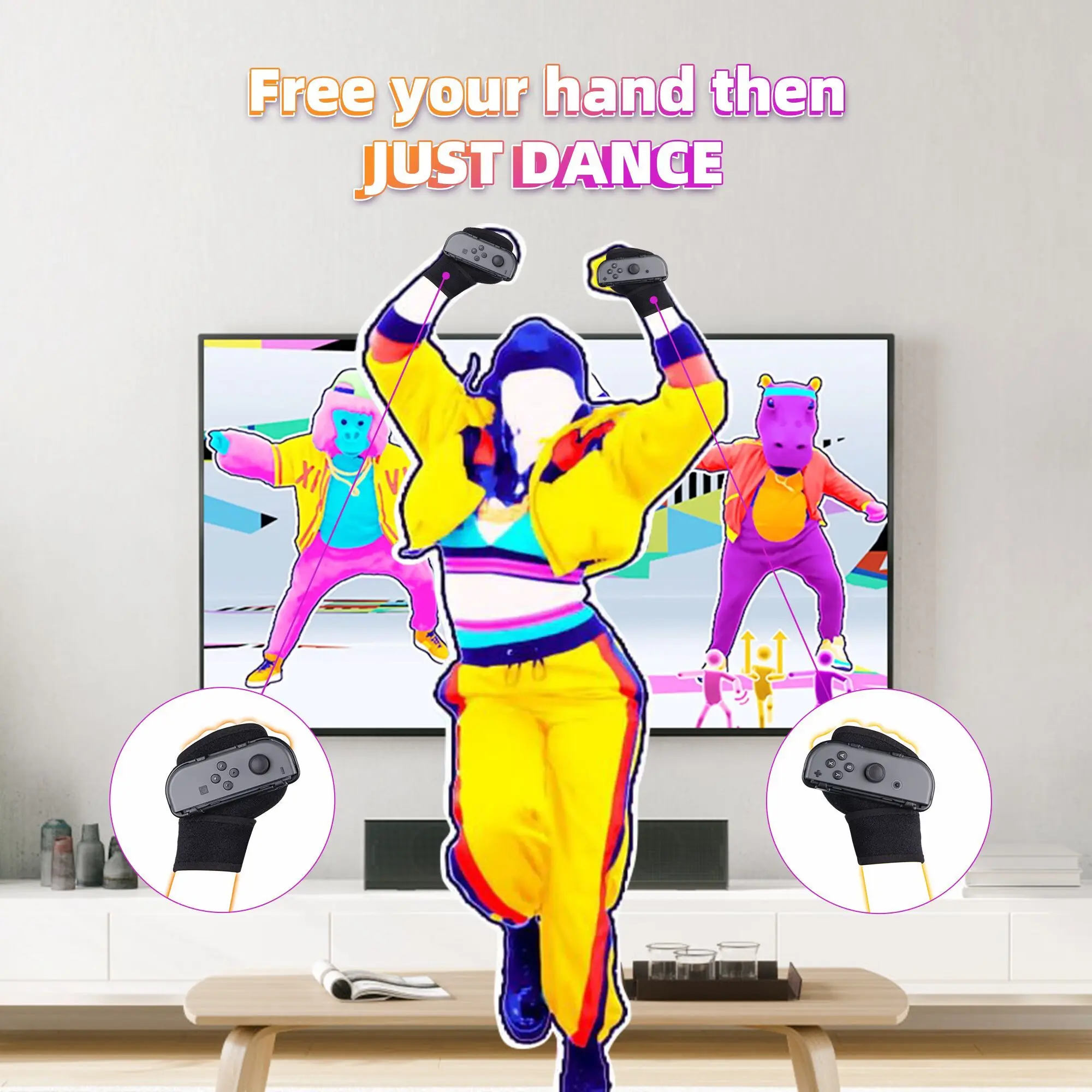 Correa de muñeca para Nintendo Switch just Dance, banda de muñeca para Just Dance, 2 piezas, 2022/23, accesorios para switch just dance Joy-Con Controller