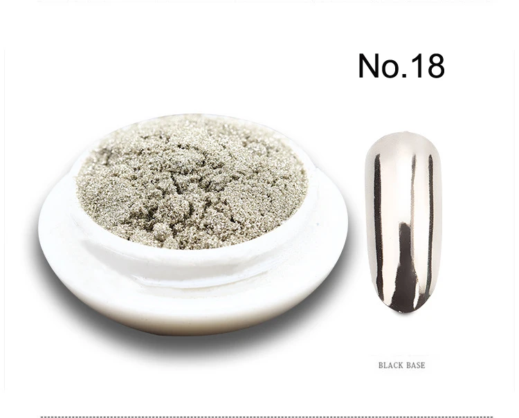 1Pc 19 Farben Nagel Glitter Spiegel Pulver Chrom Staub Nail art Pigment 0,5g Spiegel Pigment Pulver Nagel Glitter dip Pulver, JK47441 – Detail 21