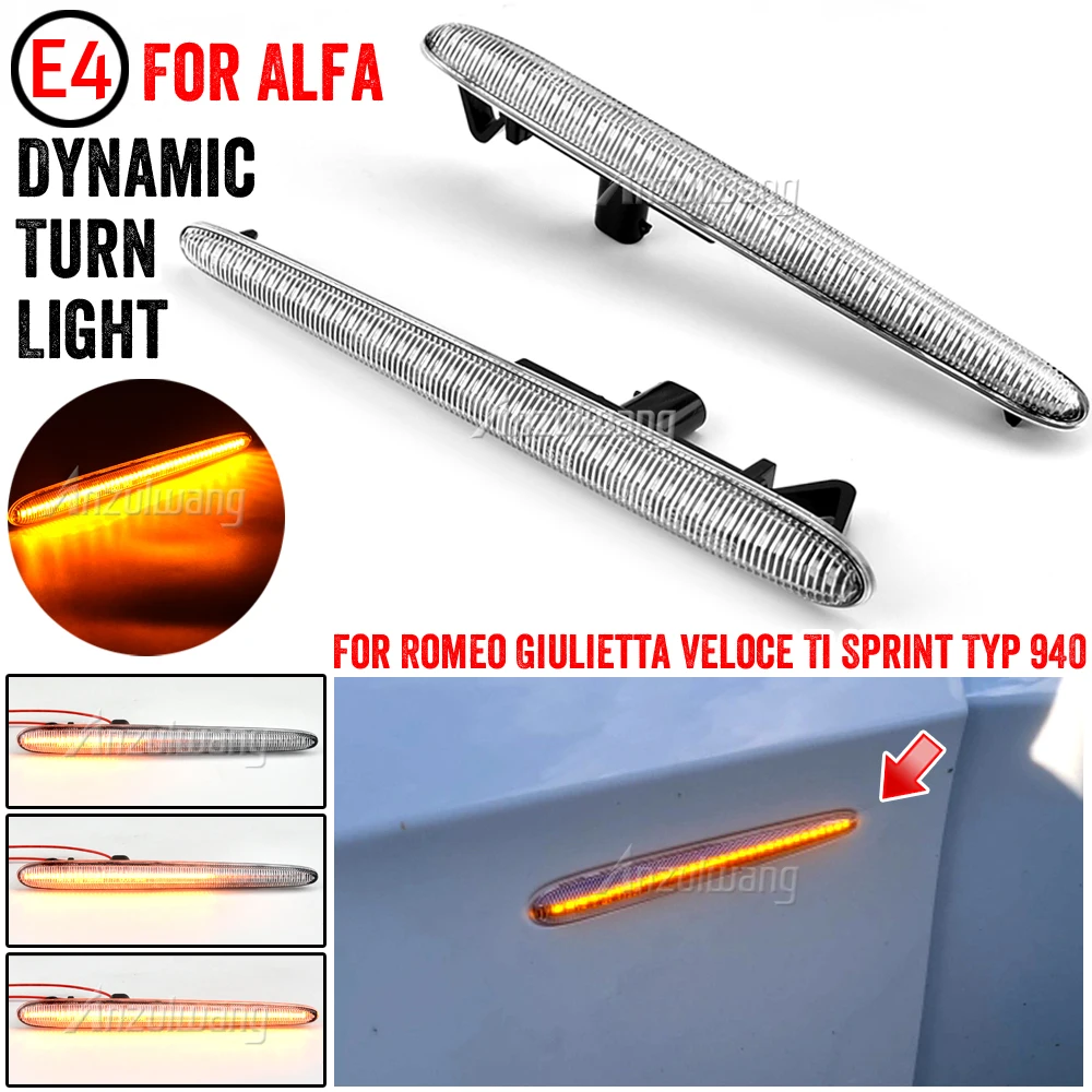 LED Dynamic Turn Signal Light Side Fender Marker Lamp For Alfa Romeo Giulietta 940 Juliet Sprint Veloce 2010-2021