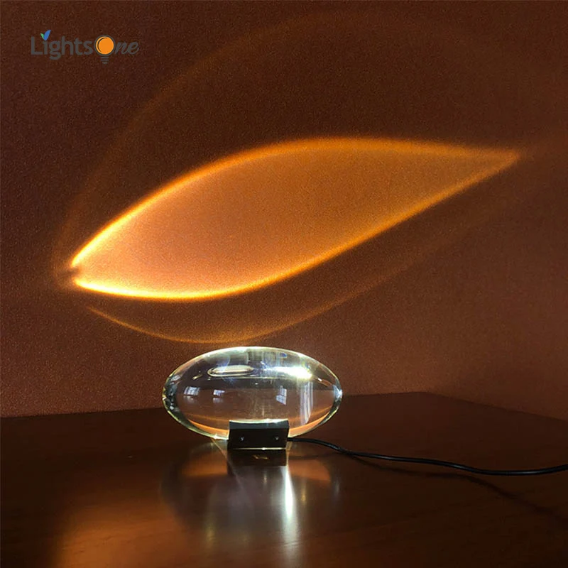 

Egg-shaped transmitter modern art crystal table lamp sky eye atmosphere projection desk lamp