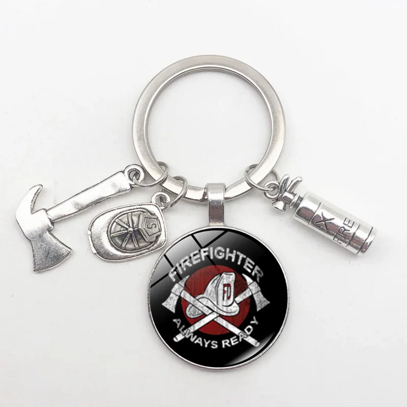 2020 new fire extinguisher and flame keychain/firefighter gift/firefighter souvenir