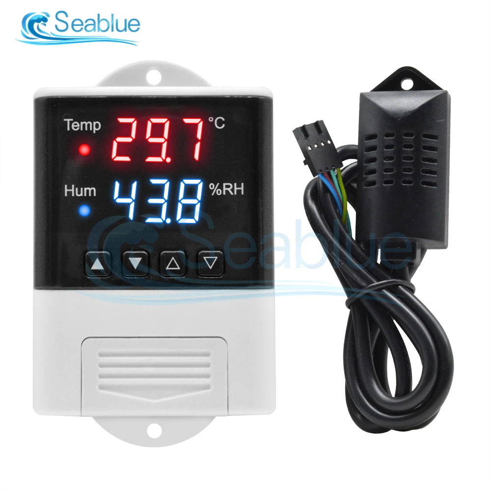 AC 110V-220V DTC3200 LED Microcomputer Intelligent Temperature and Humidity Controller Thermometer Hygrometer SHT20 Sensor Probe